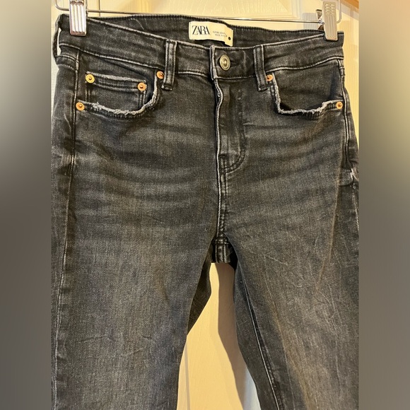 ZARA The Skinny In Pearl Black Jeans Size 4 - Picture 8 of 8